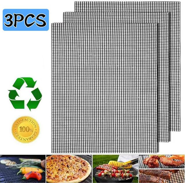 3er-Set Venlohome BBQ Grill Mesh Matten aus Drahtgeflecht, schwarz, Durchmesser: 40 cm - Bild 1