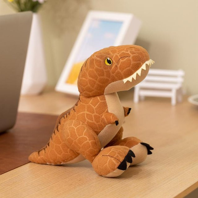 Yiran Health & Beauty Dinosaurier Tyrannosaurus Pterosaurier Plüschtier, Orange Grün, ab 14 Jahre - Bild 1