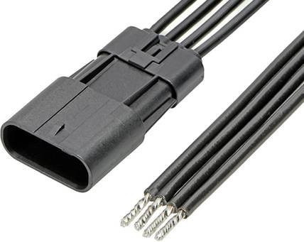 Molex Stiftgehäuse-Kabel Schwarz mit 4 Polen und 3,60 mm Rastermaß - Bild 1