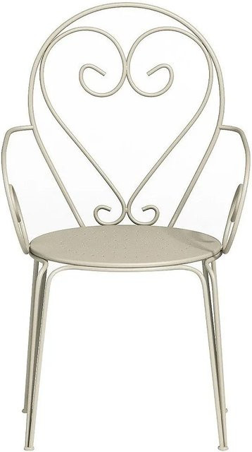 Gartenstuhl Guermantes von Vente-unique in Beige aus Metall mit einer Breite von 48 cm - Bild 1