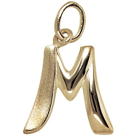 Colfem Anhänger Buchstabe M, 375 Gelbgold, Unisex - Bild 1