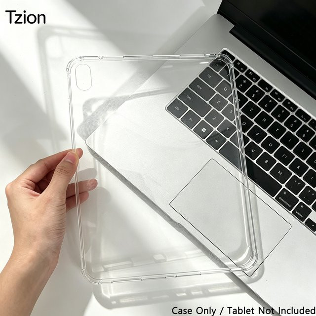 Schlanke und stoßfeste Vollschutz-Softcase Hülle für iPad Mini, Air und Pro, transparent von tzion - Bild 1