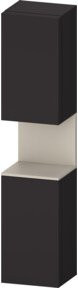 Duravit Hochschrank Qatego mit 2 Glastüren in Tau matt und Graphit matt, B/T/H: 40 x 36 x 176 cm - Bild 1
