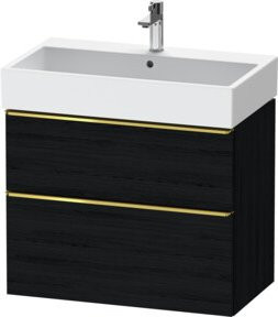 Duravit Waschtischunterschrank D-Neo in Schwarz, Wandhängend, Breite: 78,4 cm, Tiefe: 44,2 cm, Höhe: 62,5 cm - Bild 1