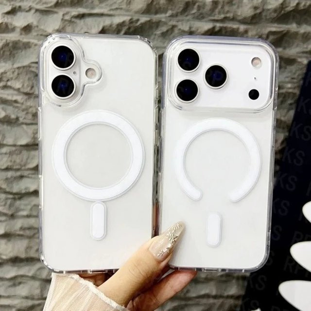 Transparente magnetische TPU Handyhülle für Apple iPhone 17 Pro, 16 Pro Max, 15, 14, 13, 12 und Air, stoßfeste Schutzhülle - Bild 1
