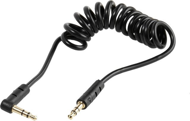 Vivanco Stereo-Spiralkabel mit 3,5 mm Klinkenverbindung in Schwarz, Länge: 1,5 m - Bild 1