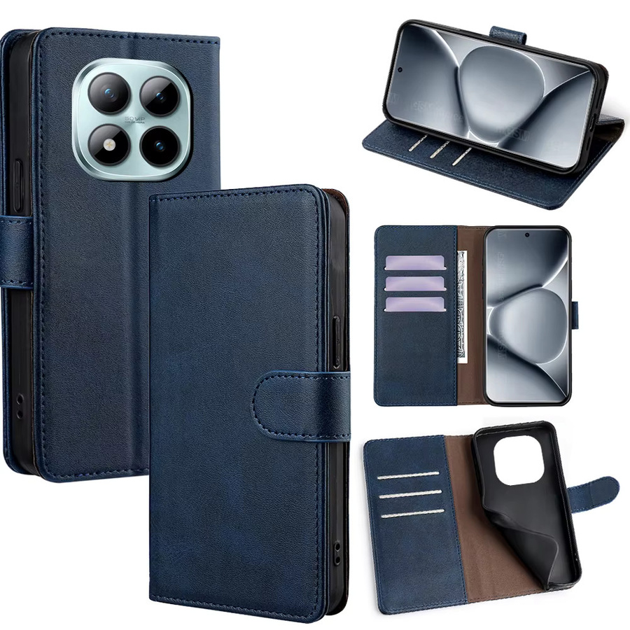 Xiaomi Business Flip Cover Handyhülle mit Magnetverschluss für Redmi Note 15 Pro Plus Note 14S 13 Pro Plus Turbo 5 Max 14C in Rot - Bild 2