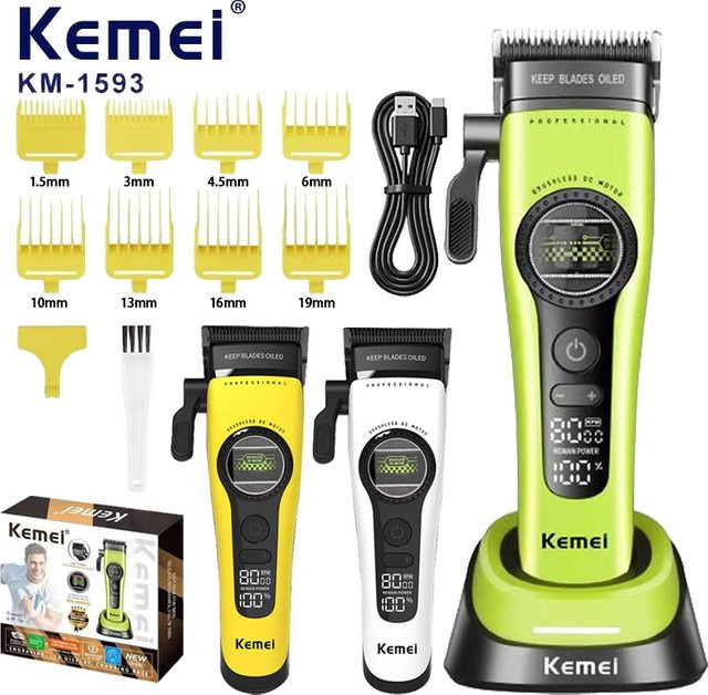 Kemei KM-1593 Haarschneider, Herren, Gelb - Bild 1