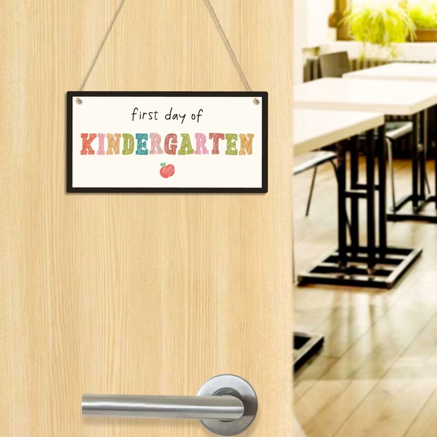 Putuo Decor Holzschild zur Wanddekoration für den Schulanfang und Kindergarten - Bild 2