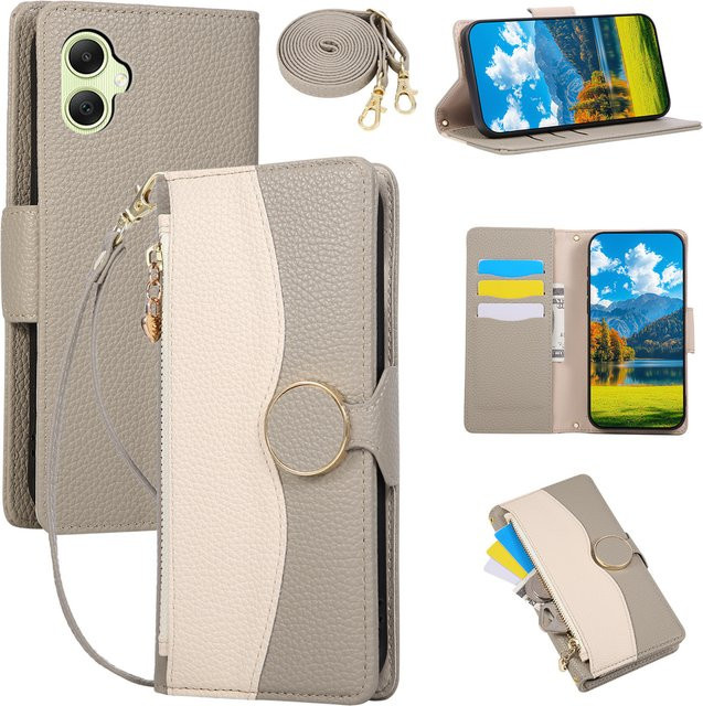 Samsung Umhängetasche mit Kartenhalter und Handyhülle für Galaxy A-Serie in Grün - Bild 1