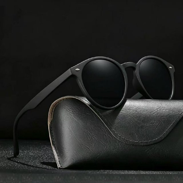 WSZ Sonnenbrille, Rund, Vollrand, Kunststoff, Schwarz, Unisex - Bild 1