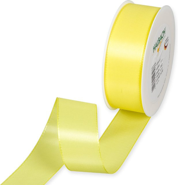 Halbach Taftband aus Polyester in Zitronengelb, Breite: 40 mm, Länge: 5 m - Bild 1