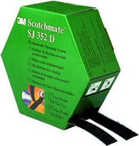 3M Scotchmate SJ 352D Klettband selbstklebend Schwarz, Breite: 25,4 mm, Länge: 5 m - Bild 2