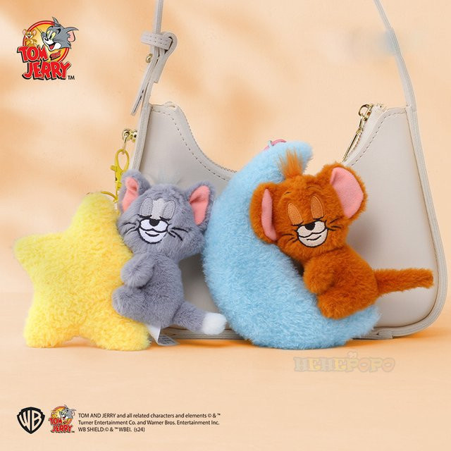 HUGKIS Tom und Jerry Plüsch-Schlüsselanhänger, Sternenhimmel-Serie, 12cm - Bild 1