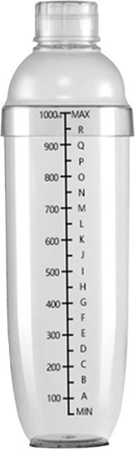 CosyHome Cocktailshaker Transparent mit Skala und Auslaufsicherem Deckel in Weiß - Bild 1