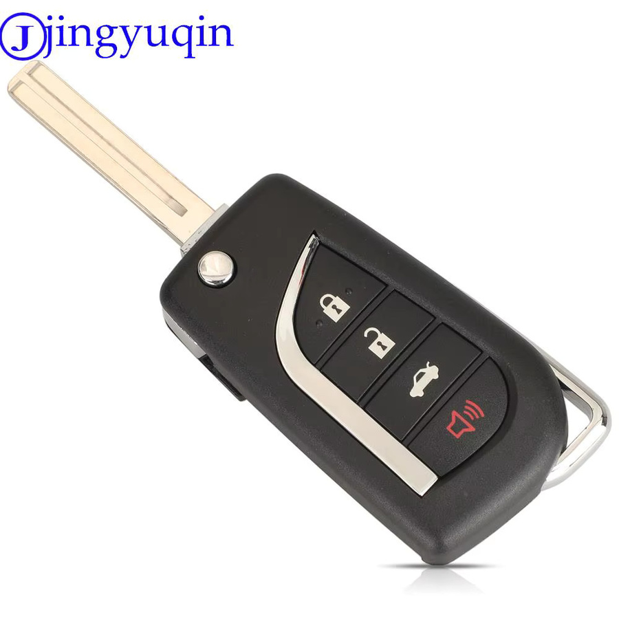 Jingyuqin Auto Fernbedienung Schlüssel für Toyota Camry 2018-2020, 4 Tasten, 315 MHz, 8A Chip, FCCID: HYQ12BFB, Schwarz - Bild 2