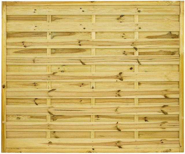 GartenLand Dichtzaun VARIO Gerade Holzzaun aus Kiefernholz, Grün, B: 180 cm, H: 150 cm, kesseldruckimprägniert - Bild 1