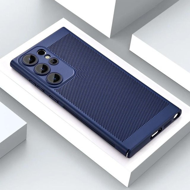 Kühlende und wärmeableitende Handyhülle für Samsung Galaxy S26 S25 S24 S23 S22 S21 S20 FE Note 20 Ultra Plus A54 A34 A24 A73 A53 in Blau - Bild 1