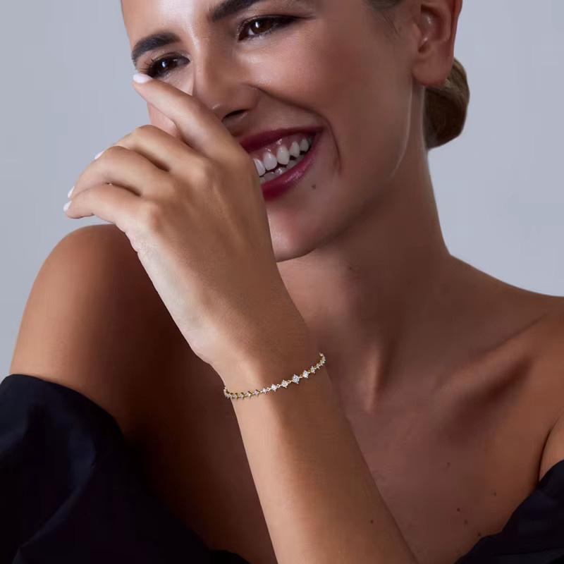 Lnkry Armband, Moissanit, 14 Karat Gold gefüllt, Damen - Bild 2