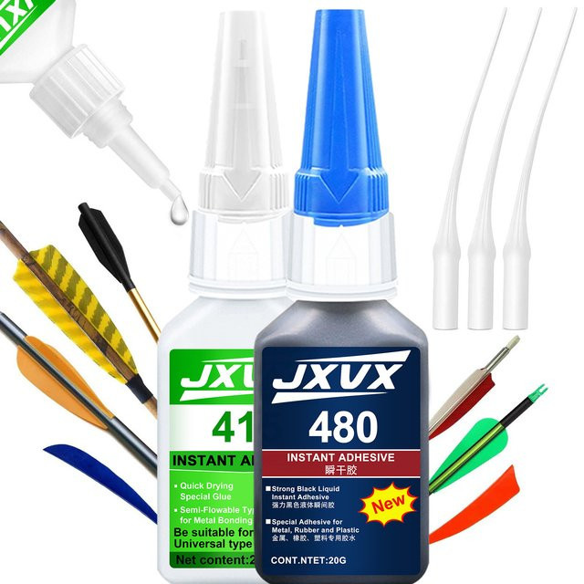 LOOLIFL Super Strong Glue Cyanacrylat-Kleber transparent für Pfeilfedern und Bogenreparaturen 10 ml - Bild 1