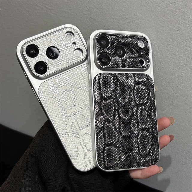 Premium Business Handyhülle mit Leder-Textur und stoßfestem Bumper-Design für iPhone 17 Air, 16, 15, 14, 13 Pro Max in Weiß - Bild 1