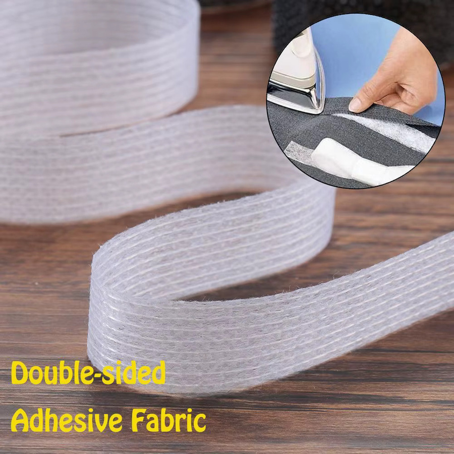 Doppelseitiges DIY Bastelklebeband für Kleidung und Textilien in Weiß, 50 m Rolle - Bild 2