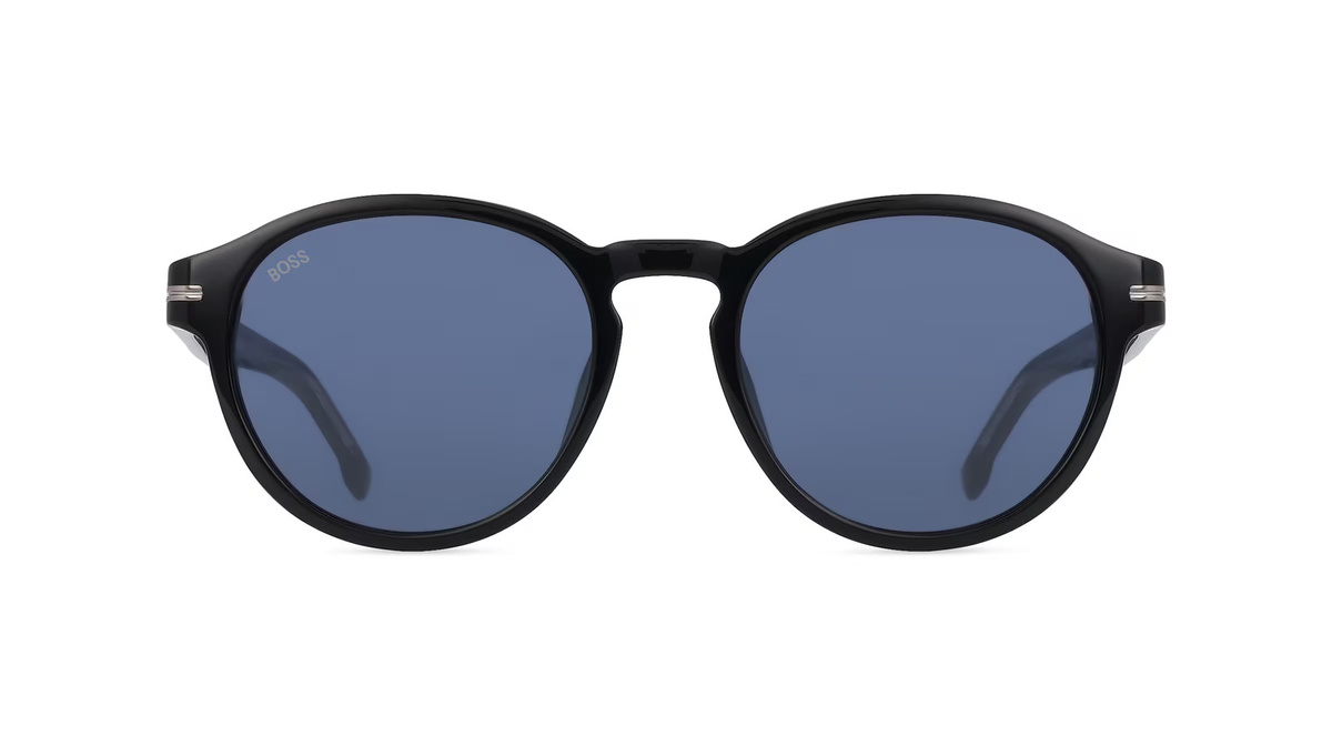 Hugo Boss 1506/S Sonnenbrille, Vollrand, Oval, Acetat, Herren, Schwarz - Bild 1