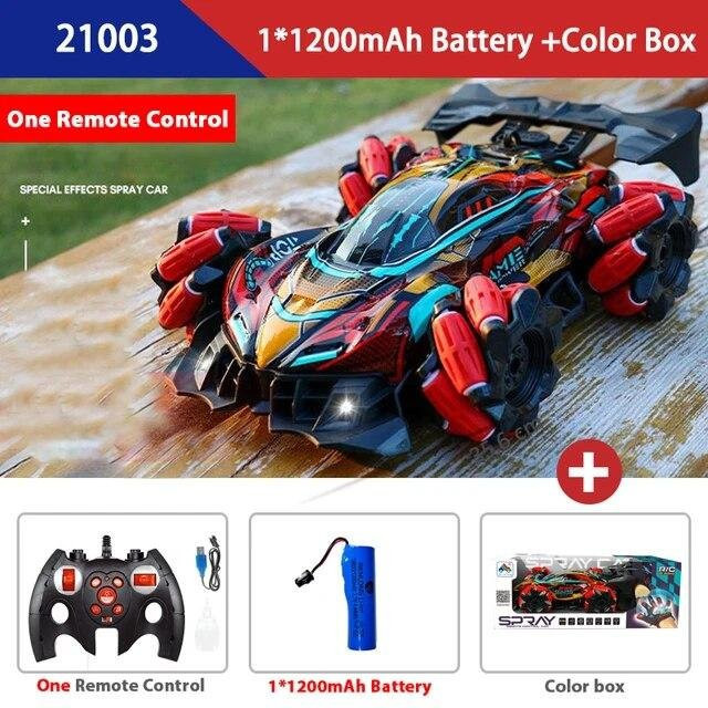 JJRC 4WD Drift Fernbedienung Auto, rot, mit Musik und Licht, Stunt Racing - Bild 1