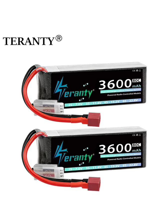 2er-Set TERANTY Li-Ion Lipo-Akku mit XT60 Stecker, 3600mAh, Schwarz - Bild 5