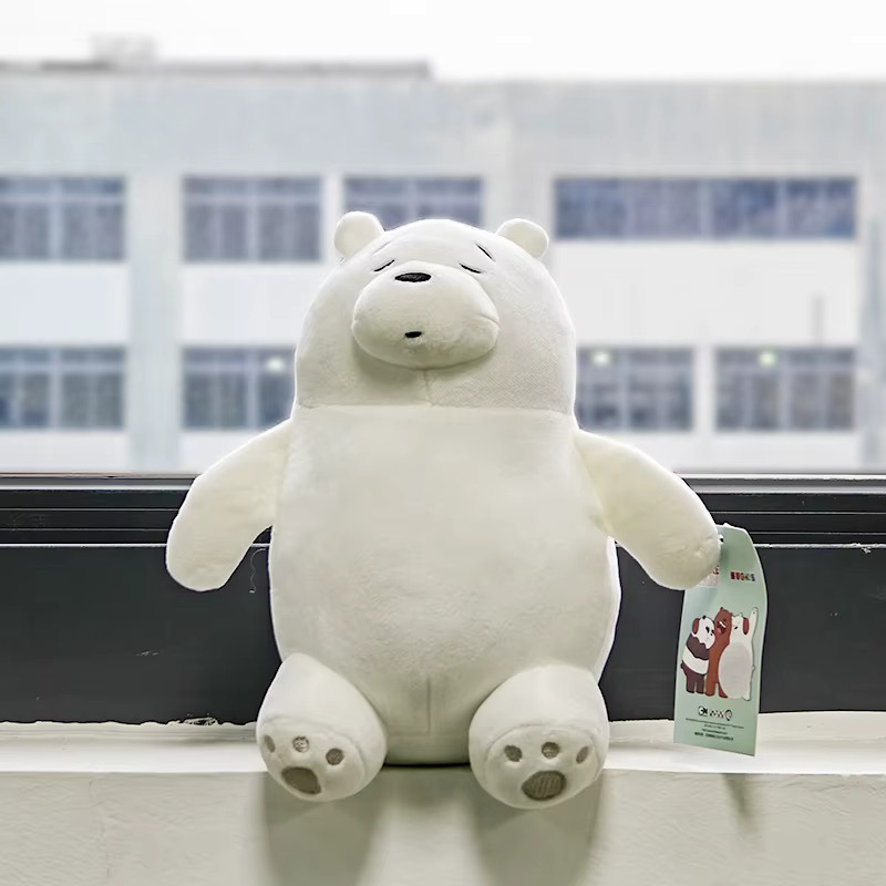 HUGKIS We Bare Bears Dekokissen Multicolor, weiches Plüschkissen mit Panda und Braunbär für Sofa und Bett - Bild 2