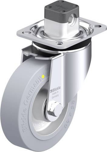 Blickle Stahlblech-Lenkrolle LK-ALEV 125K-1-CS11-SG-AS in Grau mit 125 mm Rad-Durchmesser und 250 kg Tragfähigkeit - Bild 1
