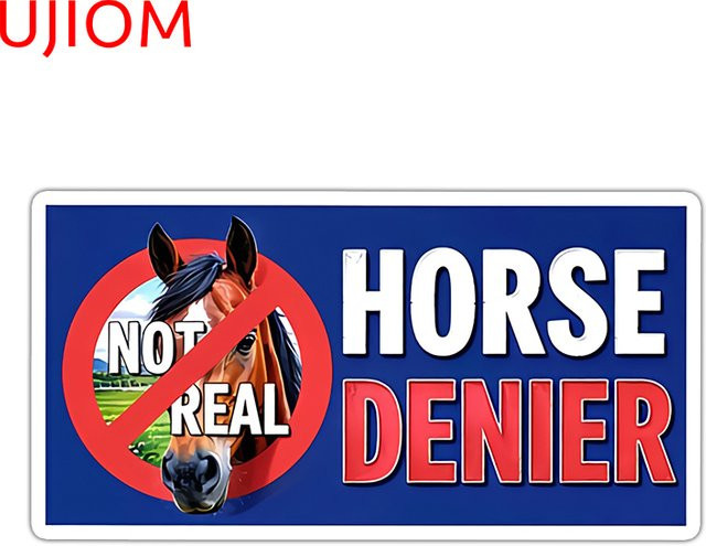 UJIOM Horse Denier Wandaufkleber, wasserfester Vinyl-Aufkleber in Multicolour und Transparent für Skateboard und Autofenster - Bild 1