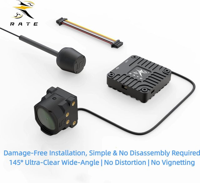 RATE O4 Weitwinkelobjektivgehäuse und leichtes CNC-Gehäuse für O4 Air Unit FPV Kamera in Schwarz - Bild 1