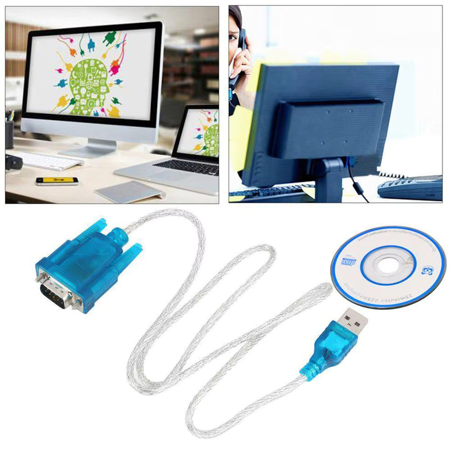 USB 2.0 zu Seriell RS-232 DB9 9-Pin Adapter mit CH340 Chipsatz, blau, Länge: 80 cm - Bild 2