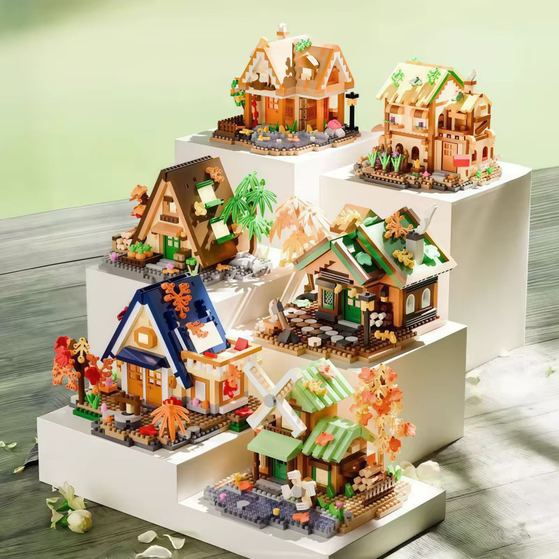 CACO BLOCKS Mini-Landhaus-Bausteinset, Bausteinmodell, Set / Bundle - Bild 2