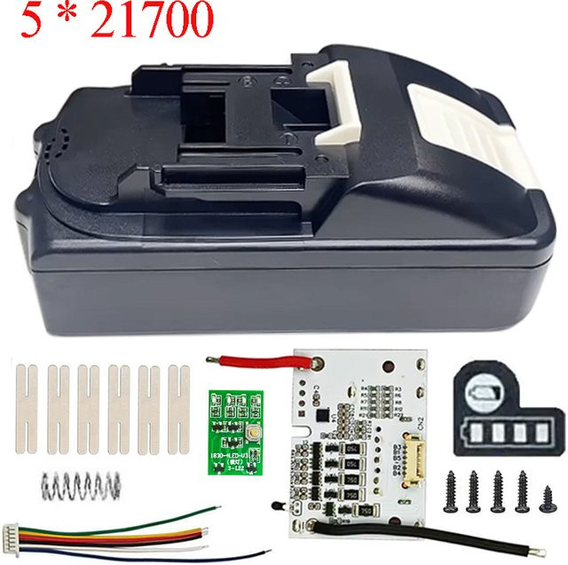 BMS Schutzplatine und Gehäuse für Makita 18V Li-Ion Akku BL1830 und BL1860 in Schwarz - Bild 1