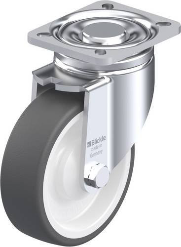 Blickle LH-POTH 125K-1 Lenkrolle in Grau und Weiß mit 125 mm Rad-Durchmesser und einer Tragfähigkeit von 350 kg - Bild 1