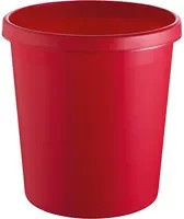 helit Papierkorb aus Kunststoff in Rot, B/T/H: 33,1 x 31,5 x 18,0 cm - Bild 1