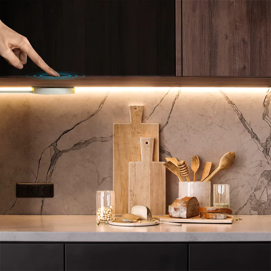 Drahtlose LED Bar Lampe mit Hand-Scan Motion Sensor und Touch Control für Schrank und Küche, 12V integrierte LED Unterbauleuchte - Bild 5