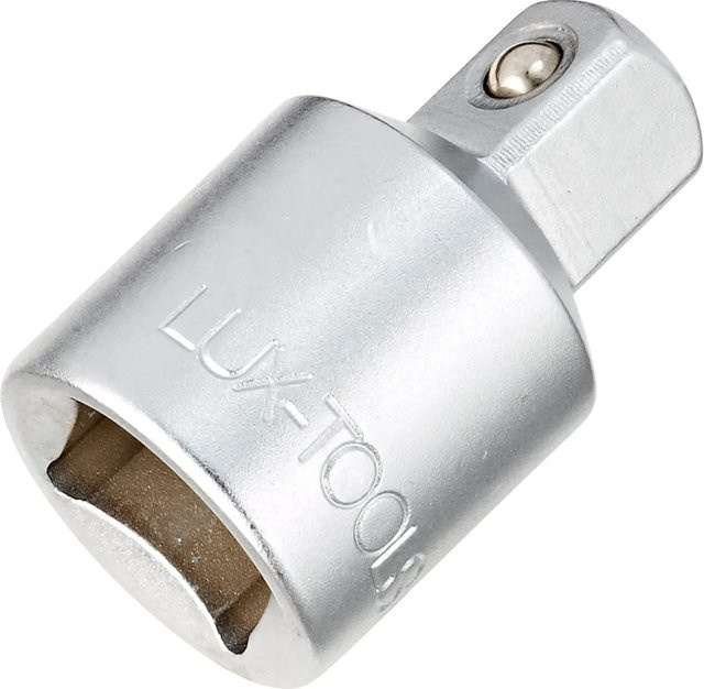 LUX-TOOLS Reduzierstück aus Chrom-Vanadium-Stahl in Silber, 1/2 Zoll auf 1/2 Zoll - Bild 1