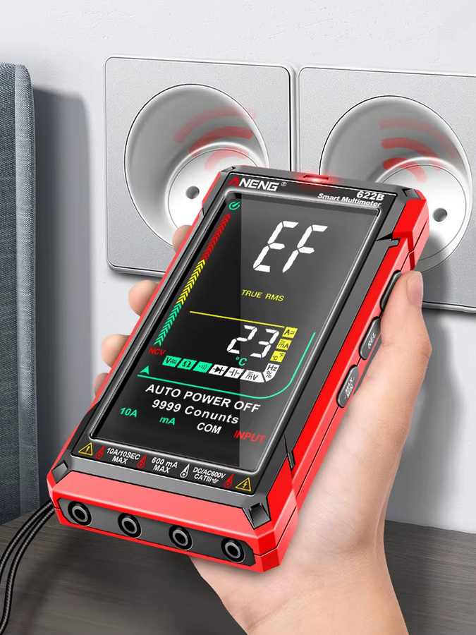 ANENG 622B Smart Professional Infrarot-Laser-Multimeter mit VA-Farbdisplay, NCV-Erkennung und AC/DC-Spannungsmessung in Rot - Bild 5