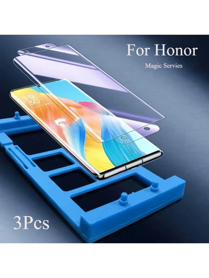 3 Stück Honor Magic Serie Displayschutz Set aus nicht gehärtetem Glas in Transparent - Bild 5