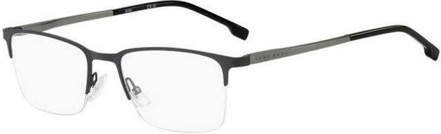 Boss 1187 Korrektionsbrille, Halbrand, Rectangular, Metall, Herren, Schwarz, Grau - Bild 1