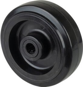 BS Rollen Gummirad B60.125 in Schwarz mit einem Raddurchmesser von 125 mm - Bild 1