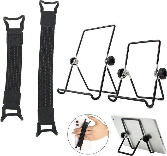 YTDMEN Tragbarer Telefon- und Tablet-Ständer mit verstellbarem Desktop-Halter, universeller Handy-Halter und Handgelenkband sowie Anti-Drop-Telefongurt - Bild 1