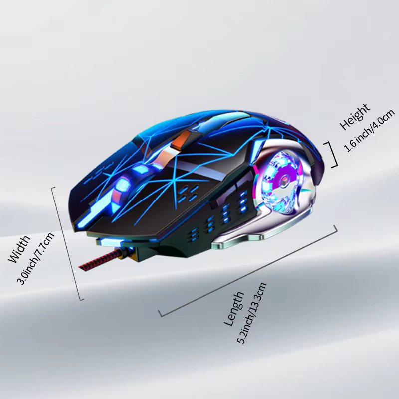 YINDIAO USB Optische Maus mit 1200 DPI und 6D-Funktion in Schwarz für PC und Laptop - Bild 5