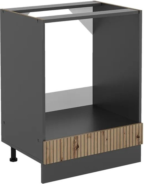 Vicco Herdbauschrank R-Line in Artisan-Eiche und Anthrazit, Breite: 60 cm, Höhe: 81,6 cm, Tiefe: 46 cm - Bild 1