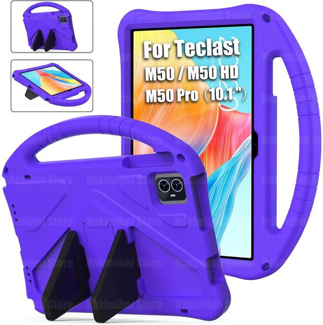 Stoßfeste Kinder-Schutzhülle für Teclast M50 M50HD M50Pro 10,1 Zoll Tablet mit kindersicherem Griff und Ständer in Violett - Bild 1