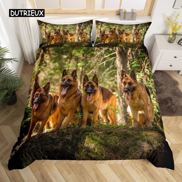 Bettwäsche Set mit Hunde-Motiv von Binchi Outdoor Product für Kinder und Teenager, mehrfarbig, B/H: 135 x 200 cm - Bild 1
