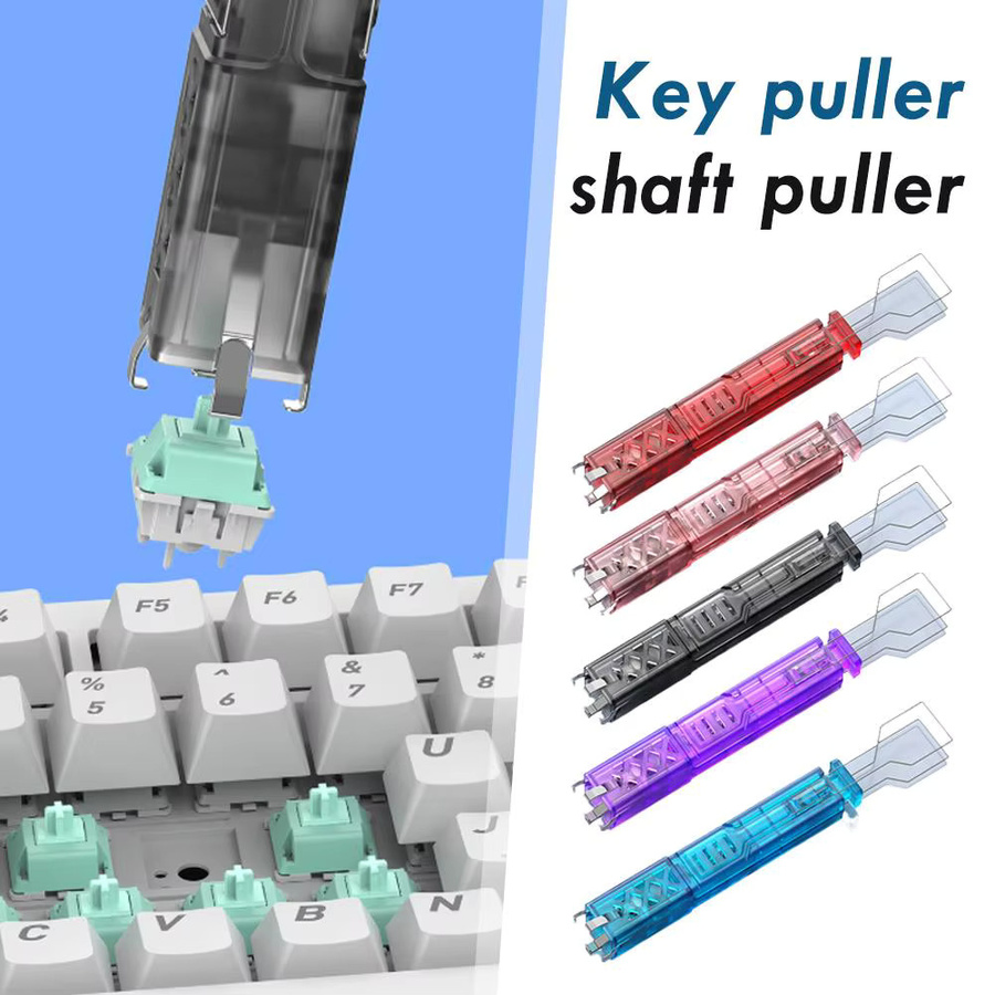 2-in-1 Tastenkappen-Abzieher Universelles Tastenkappen-Entfernungswerkzeug für mechanische Tastaturen in Blau - Bild 2